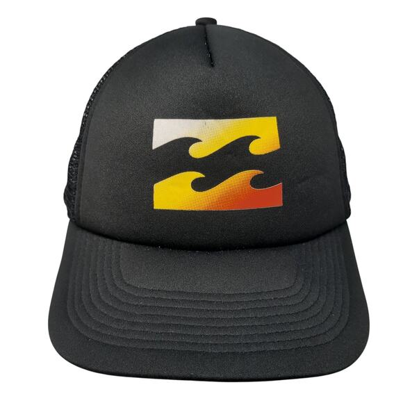 Billabong Snapback Trucker Hat Black One Size Adjustable Breathable Mesh Back - Picture 1 of 9